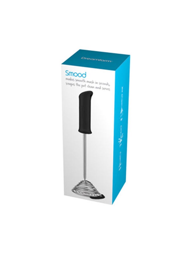 Dreamfarm Dreamfarm Smood One-Handed Stainless Steel Spring Coil Vegetable and Potato Masher with Soft Grip and Bowl Scraper, 12-Inch, Easy to Use, Perfect for Mashing and Mixing, Black Charcoal  - Image 2