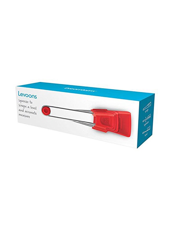 Dreamfarm - Dreamfarm Levoons Self-Levelling Measuring Spoon Set, Accurate Measurement from 1/4 Teaspoon to 1 Tablespoon, Pack of 4, Easy-to-Use, Ideal for Precise Cooking and Baking, Red Fire Truck - Image 1