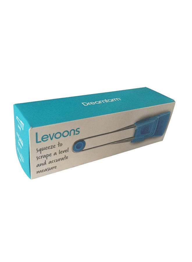 Dreamfarm - Dreamfarm Levoons Self-Levelling Measuring Spoon Set, Accurate Measurement from 1/4 Teaspoon to 1 Tablespoon, Pack of 4, Easy-to-Use, Ideal for Precise Cooking and Baking, Stainless Steel Blue - Image 1