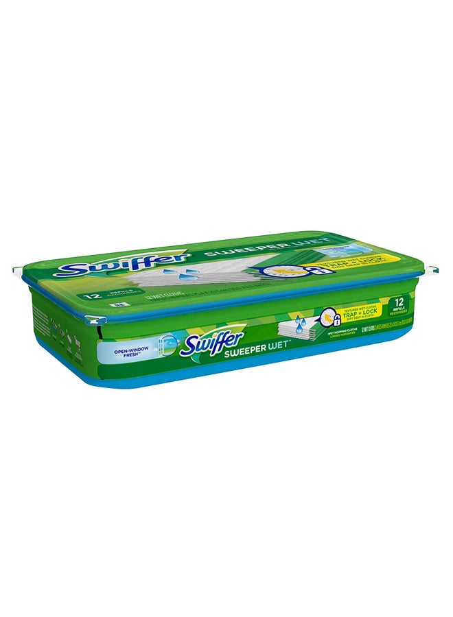 Swiffer 12 Count Sweeper Wet Mopping Cloth Refill White 28.8x16x5.5cm  - Image 2