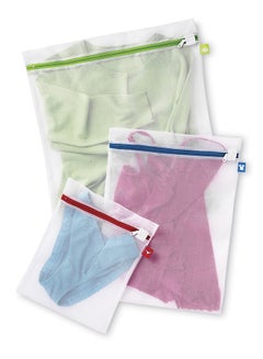 Whitmor 3-Piece Mesh Wash Bag Set Multicolour 