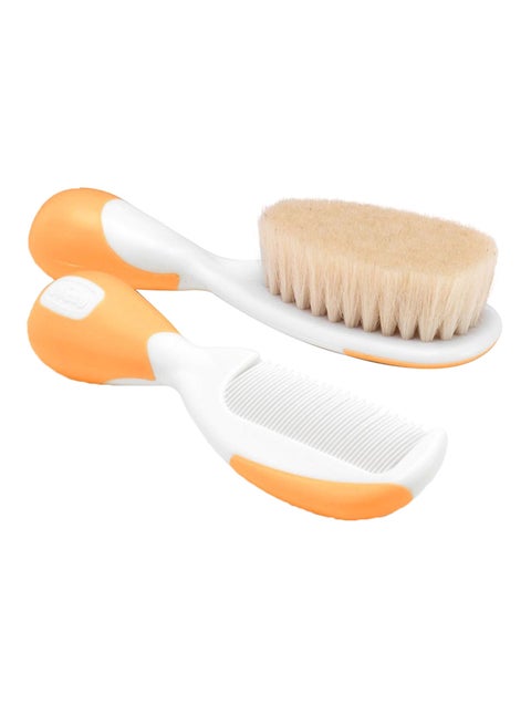 Brush And Comb Set - Orange