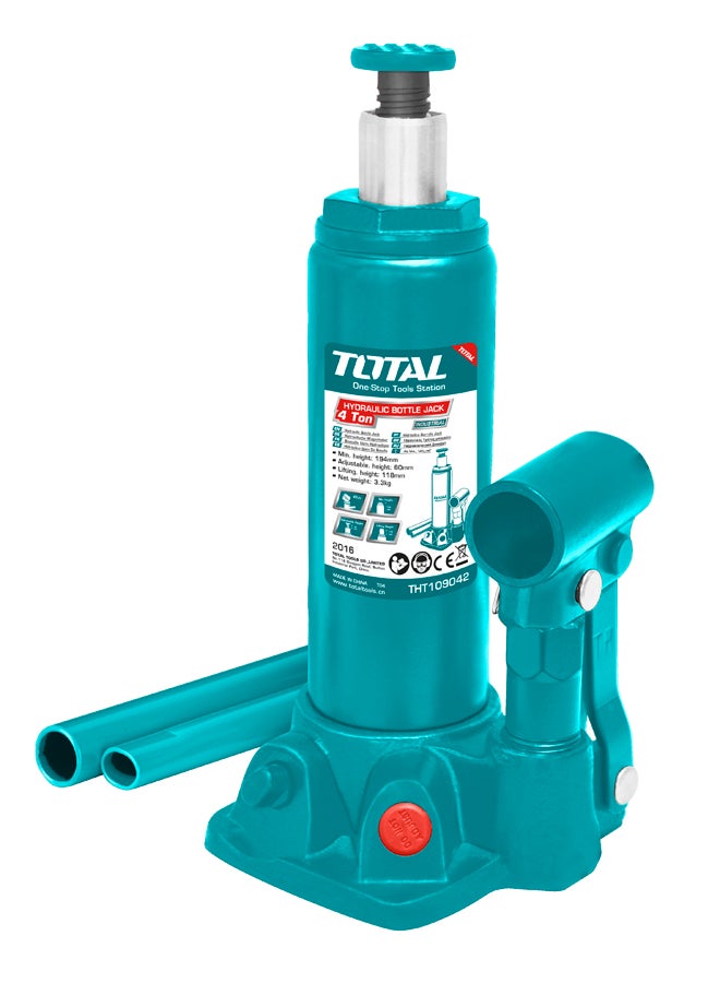 TOTAL 4 Ton Hydraulic Bottle Jack