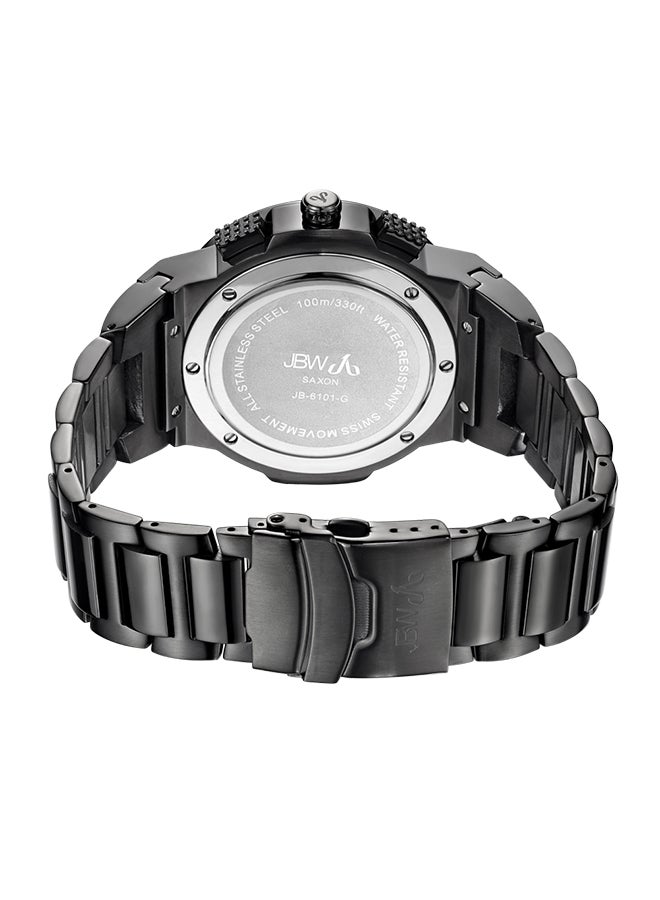 JBW - Men's Saxon 16 Diamonds Analog Quartz Watch JB-6101-G - Image 1