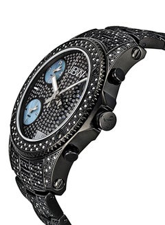 JBW men Jet Setter 2.34 Ctw Diamond Black Ion-Plated Stainless Steel Watch Jb-6213-B - 20 mm - Black  - Image 3