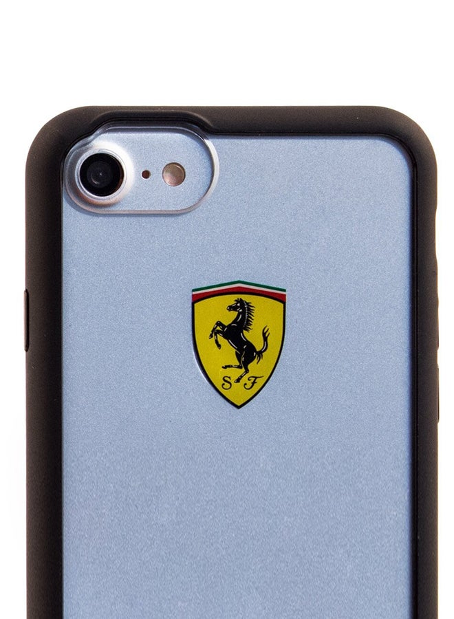 Racing Shield Thermoplastic Polyurethane Frame Transparent Case For iPhone 8/iPhone 7 Black