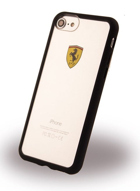 Racing Shield Thermoplastic Polyurethane Frame Transparent Case For iPhone 8/iPhone 7 Black