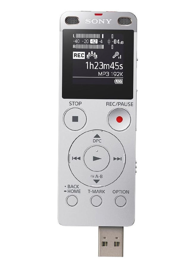 Digital Voice Recorder With Built-in USB ICDUX560FSILVER Silver