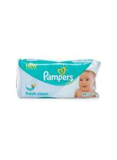 Pampers Fresh Clean Baby Wipes, 64 Count  - Image 1