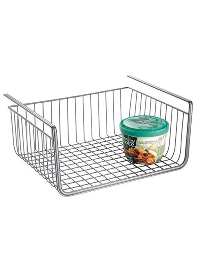 إنترديزاين يورك لايرا خزانة مطبخ على شكل سلة للتنظيم توضع أسفل الرف فضي - Image 1