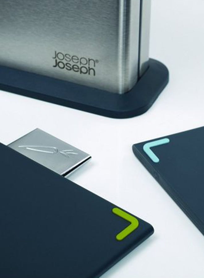Joseph Joseph - Index Chopping Board Set Large Steel Silver - Image 1