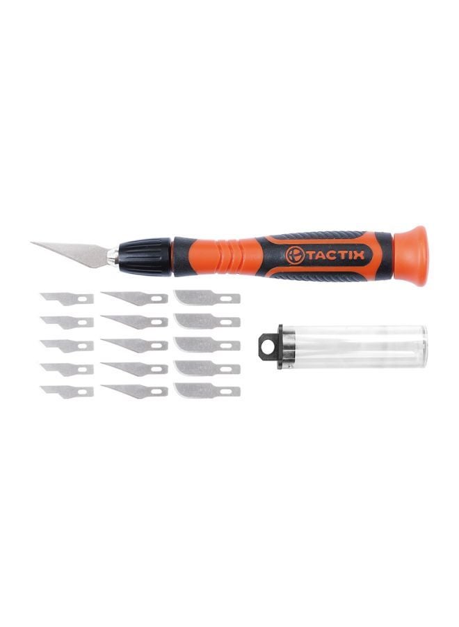 تاكتيكس طقم سكاكين نحت17-Piece قطعة TTX-545291 أسود /برتقالي.  - Image 1