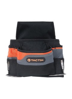 Tactix Tactix 8-Pocket Tool Belt Pouch - Durable and Versatile Organizer for Tools & Fasteners, Perfect for DIY Projects and Professional Use, Adjustable Belt for Comfortable Fit- 323001 Black/Orange  - Image 1