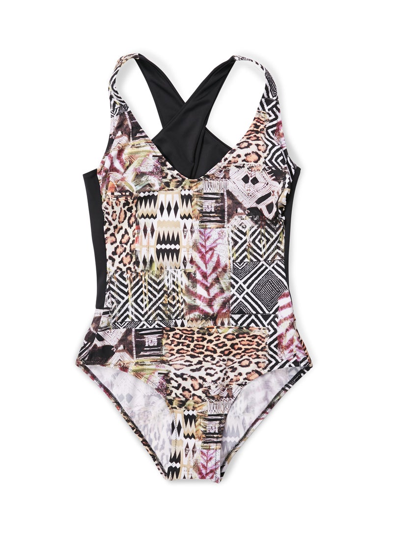 Blue Ink Beachwear Zanzibar Swim Suit Printed 