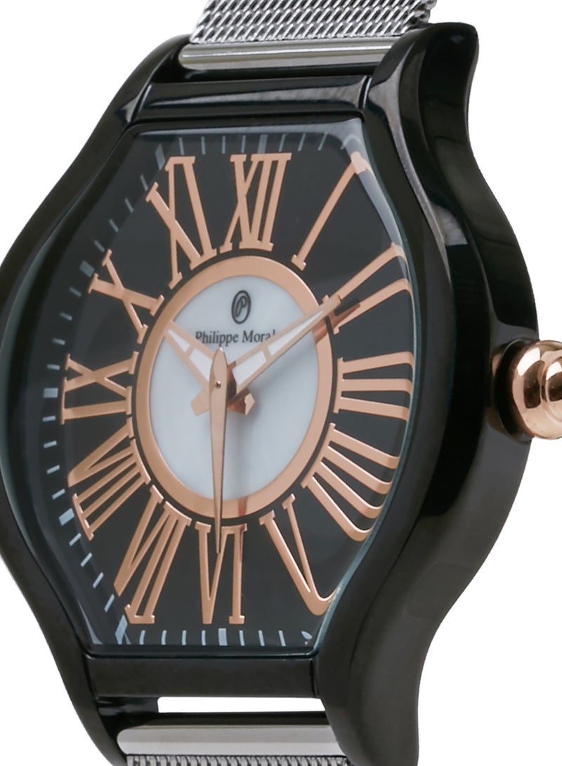 Philippe Moraly of Switzerland Women's Analog Watch M1612CRB - 35 mm - Grey - Image 3