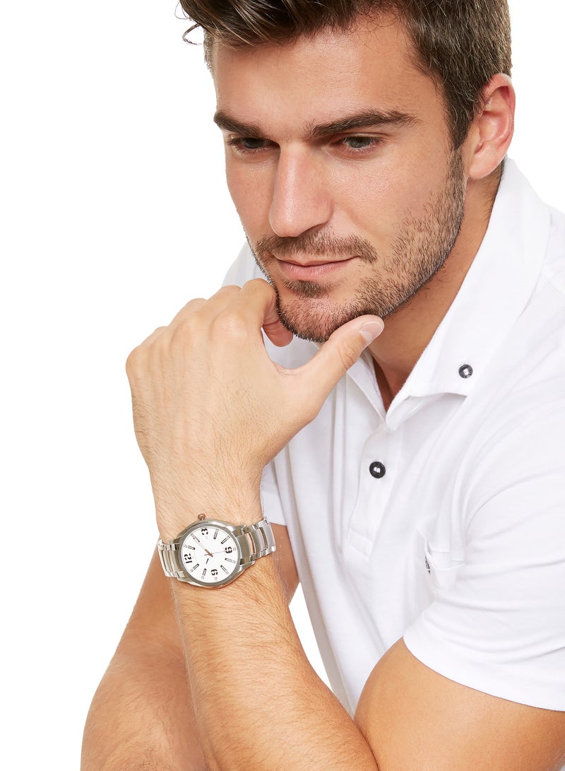 فيليب مورالي السويسرية ساعة يد بعقارب طراز M1321CRW - 32 ملم - فضي/ذهبي وردي للرجال - Image 4