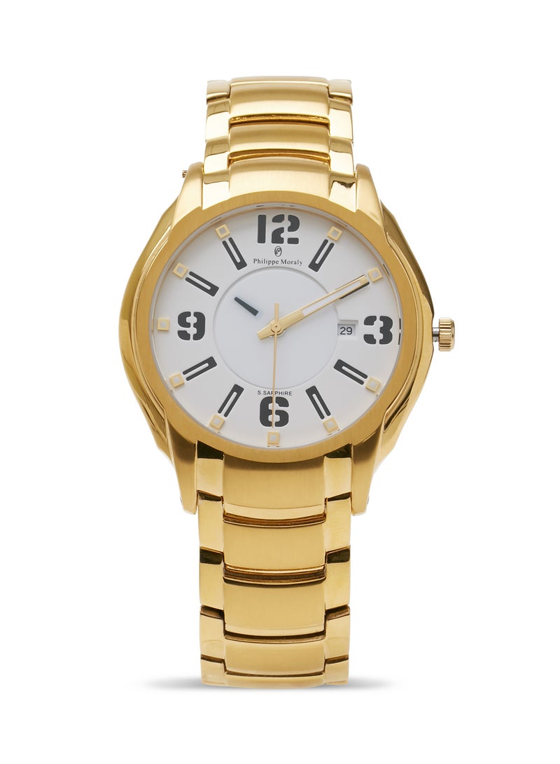 فيليب مورالي السويسرية ساعة يد بعقارب طراز M1321GW - 32 ملم - ذهبي للرجال - Image 1