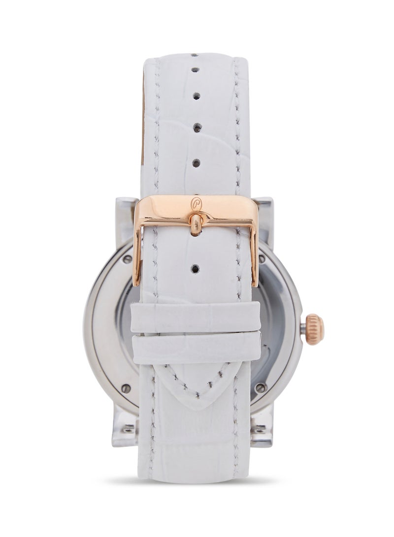 فيليب مورالي السويسرية ساعة يد بعقارب طراز L1423CRWW - مقاس 34 مم - لون أبيض للرجال - Image 2