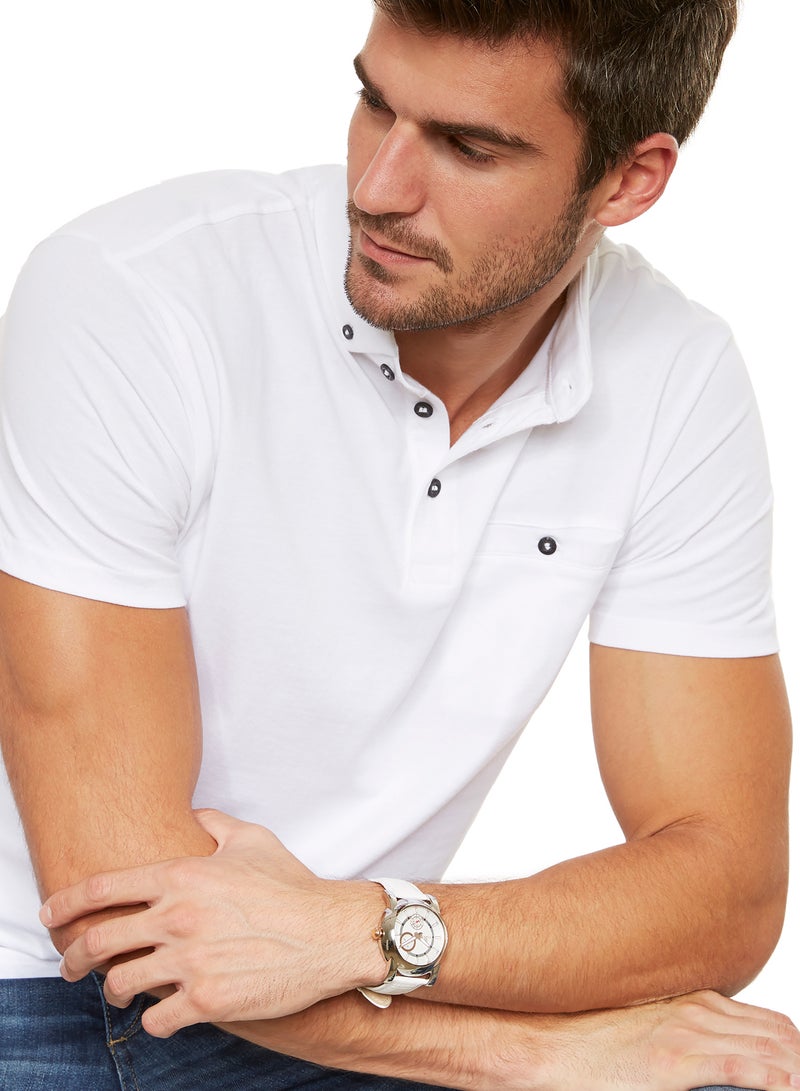 فيليب مورالي السويسرية ساعة يد بعقارب طراز L1423CRWW - مقاس 34 مم - لون أبيض للرجال - Image 4