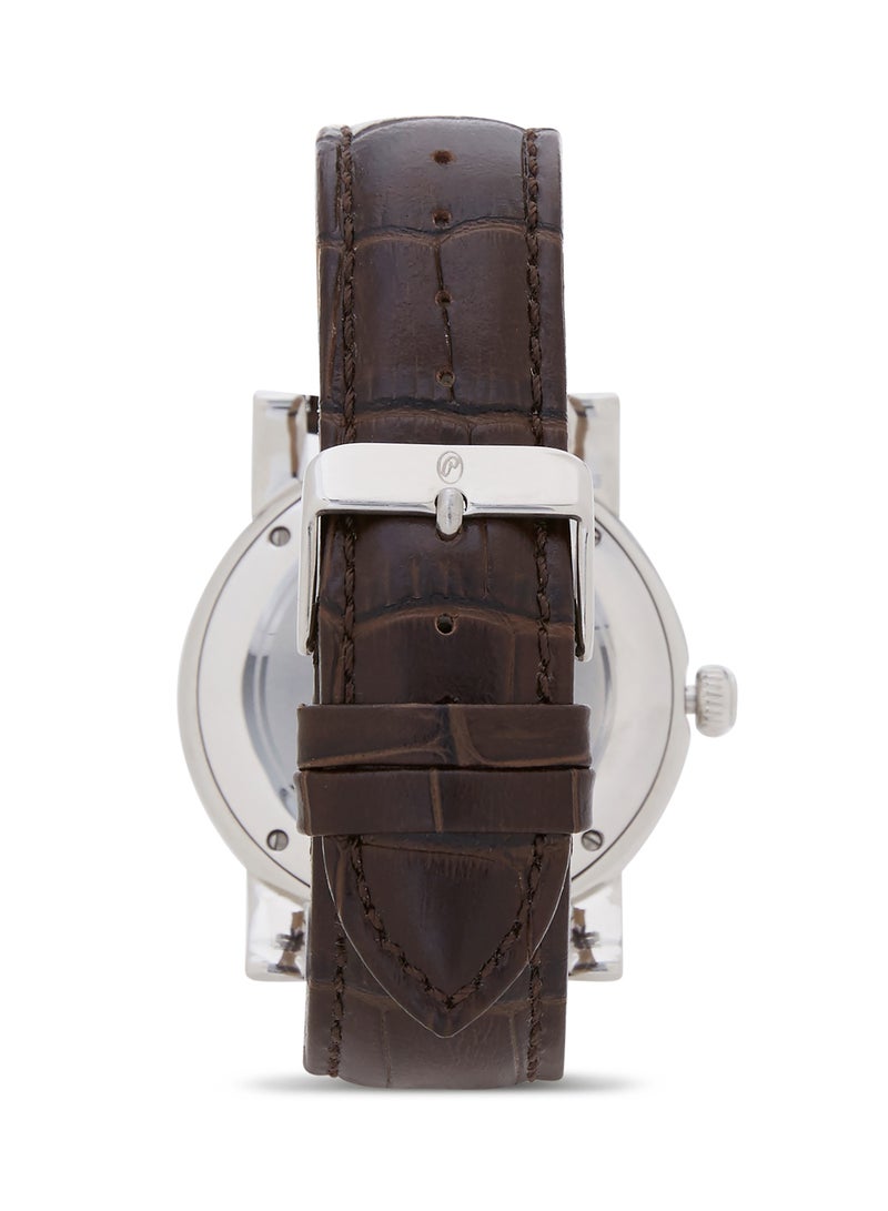 فيليب مورالي السويسرية ساعة يد بعقارب طراز L1423WWO - مقاس 34 مم - لون بني للرجال - Image 2