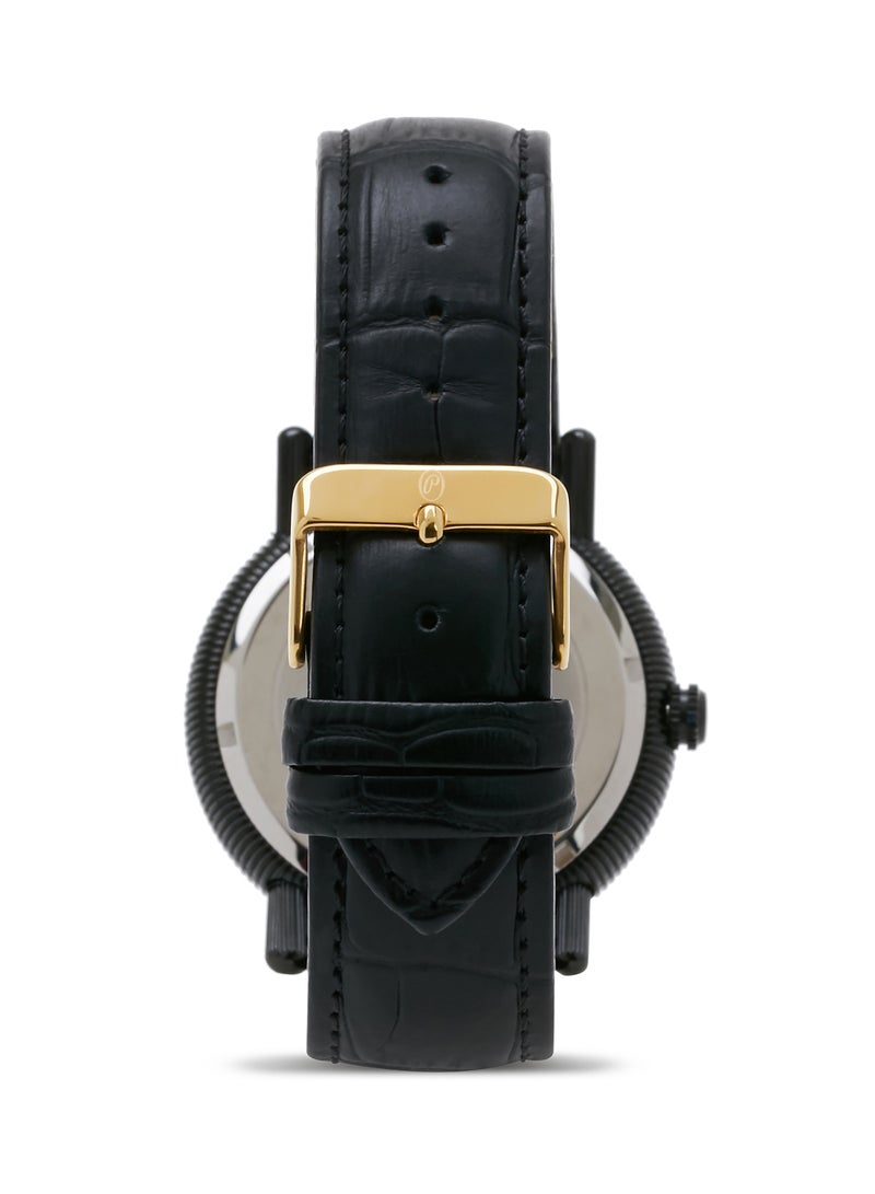 Philippe Moraly of Switzerland - Men's Analog Watch L1471BGBB - 36 mm - Black - Image 1