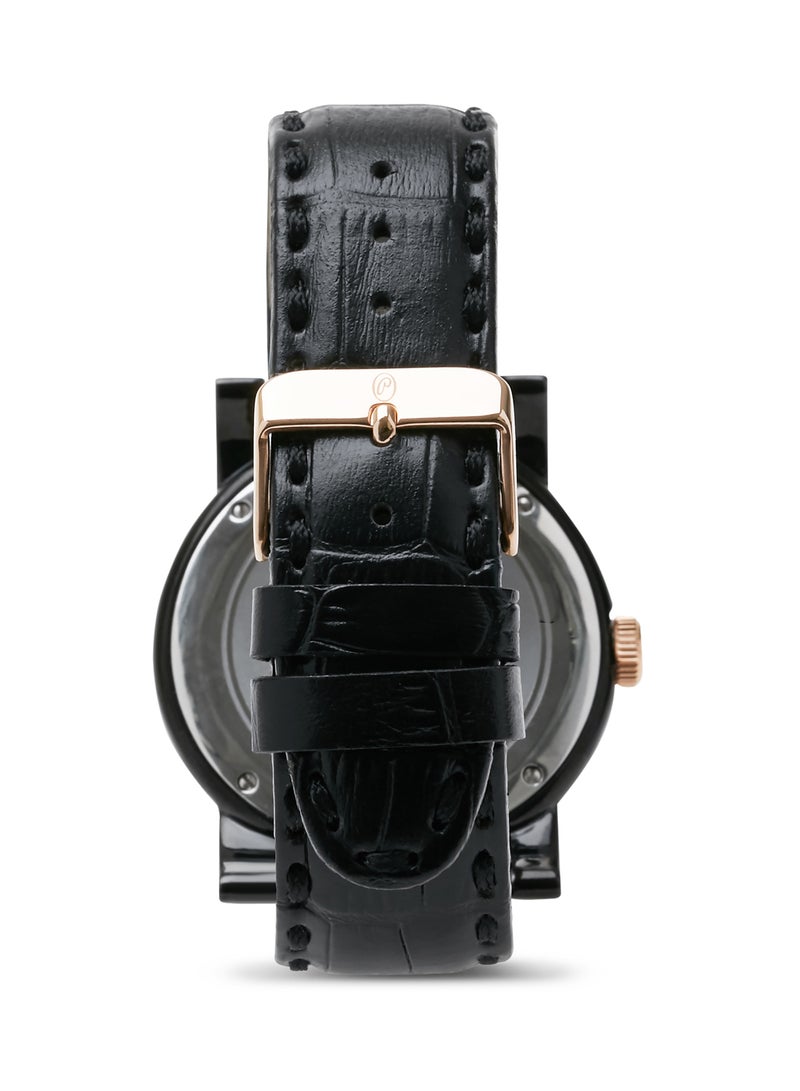 فيليب مورالي السويسرية ساعة يد بعقارب طراز L0723BBBB - مقاس 34 مم - لون أسود للرجال - Image 2