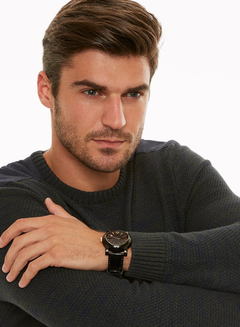 فيليب مورالي السويسرية ساعة يد بعقارب طراز L0723BBBB - مقاس 34 مم - لون أسود للرجال - Image 5