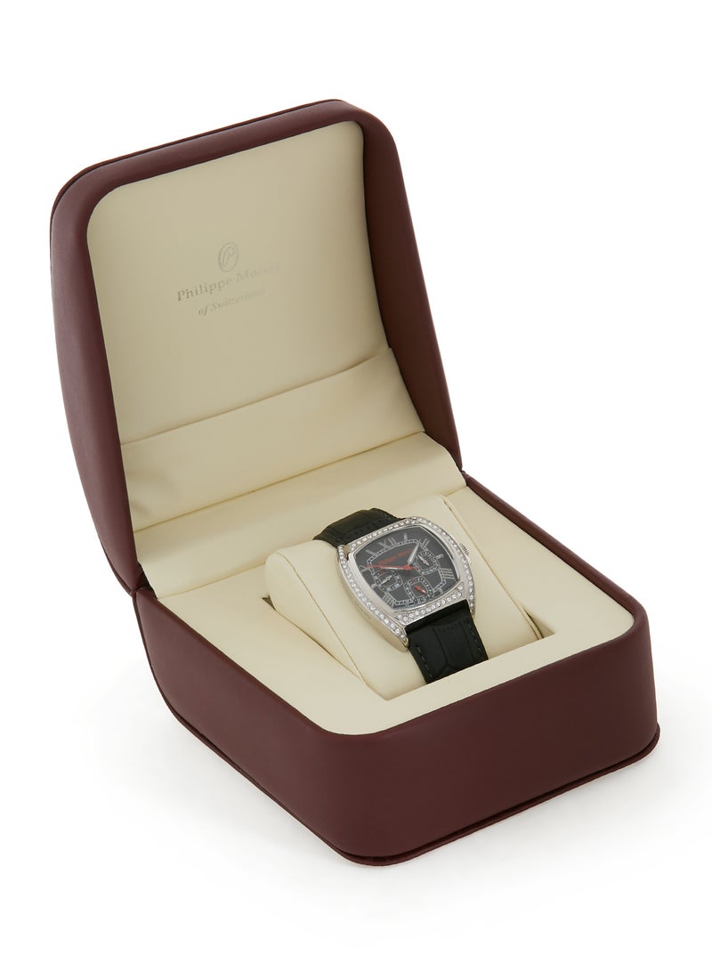 Philippe Moraly of Switzerland Women's Analog Watch LS1140WBB - 35 mm - Black - Image 4