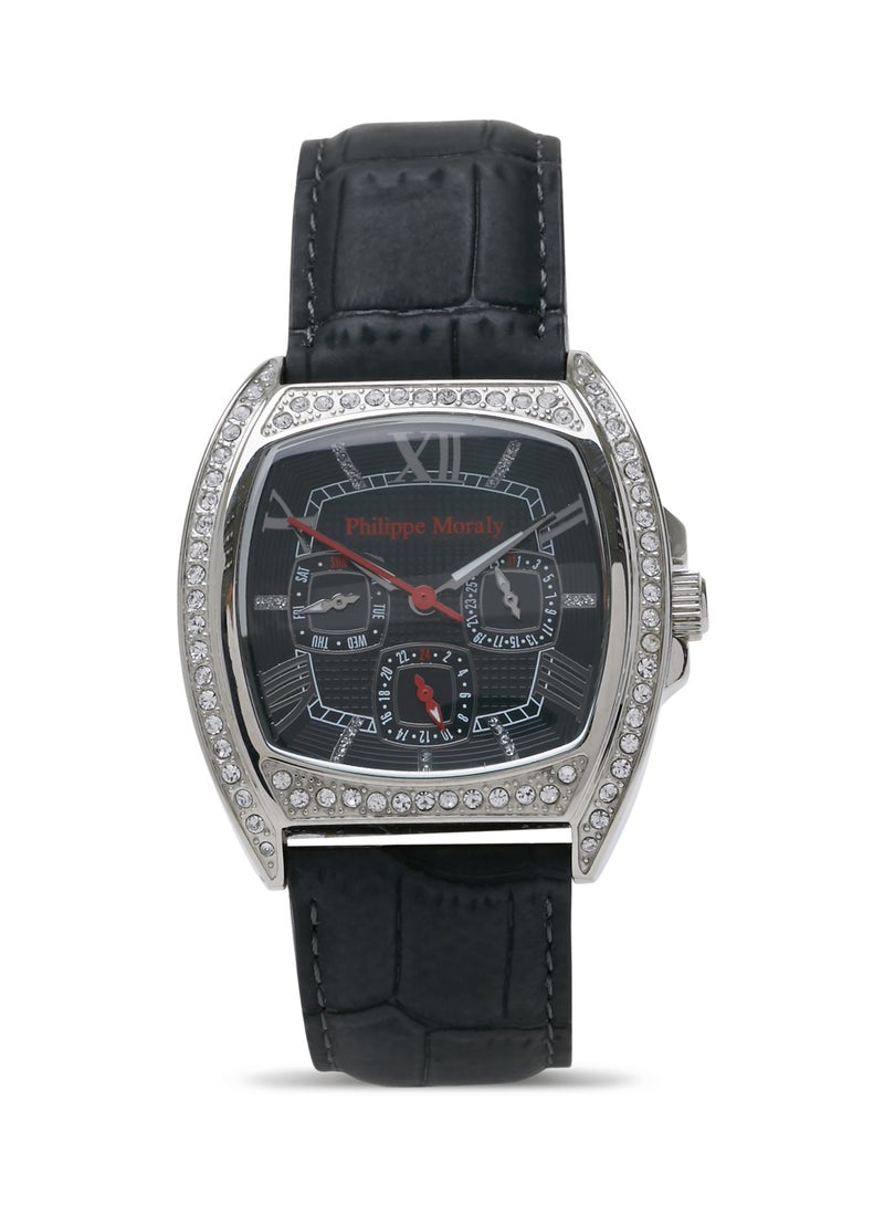 Philippe Moraly of Switzerland Women's Analog Watch LS1140WBB - 35 mm - Black - Image 1