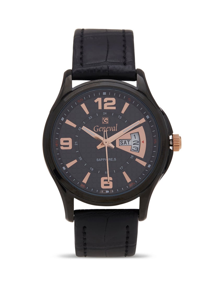 Geneval of Switzerland Men's Analog Watch GL143BRBB - 36 mm - Black - Image 1