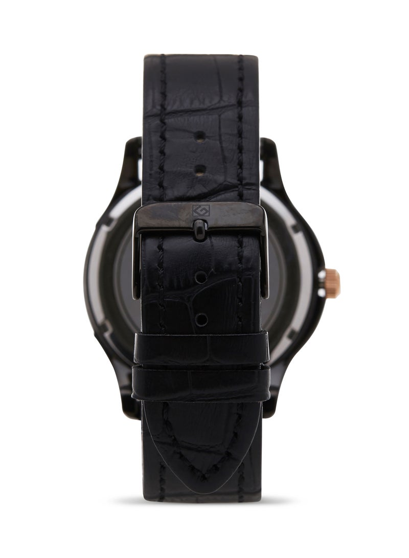 Geneval of Switzerland Men's Analog Watch GL143BRBB - 36 mm - Black - Image 2