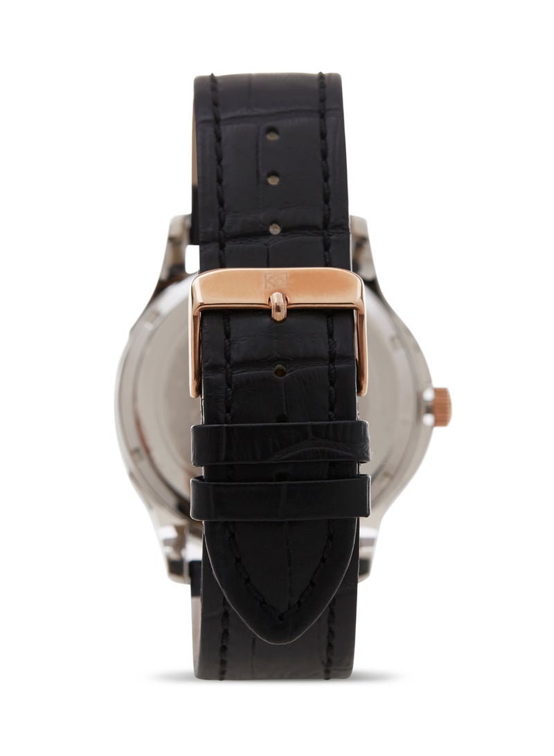 Geneval of Switzerland Men's Analog Wrist Watch GL143CRWB - 33 mm - Black - Image 2