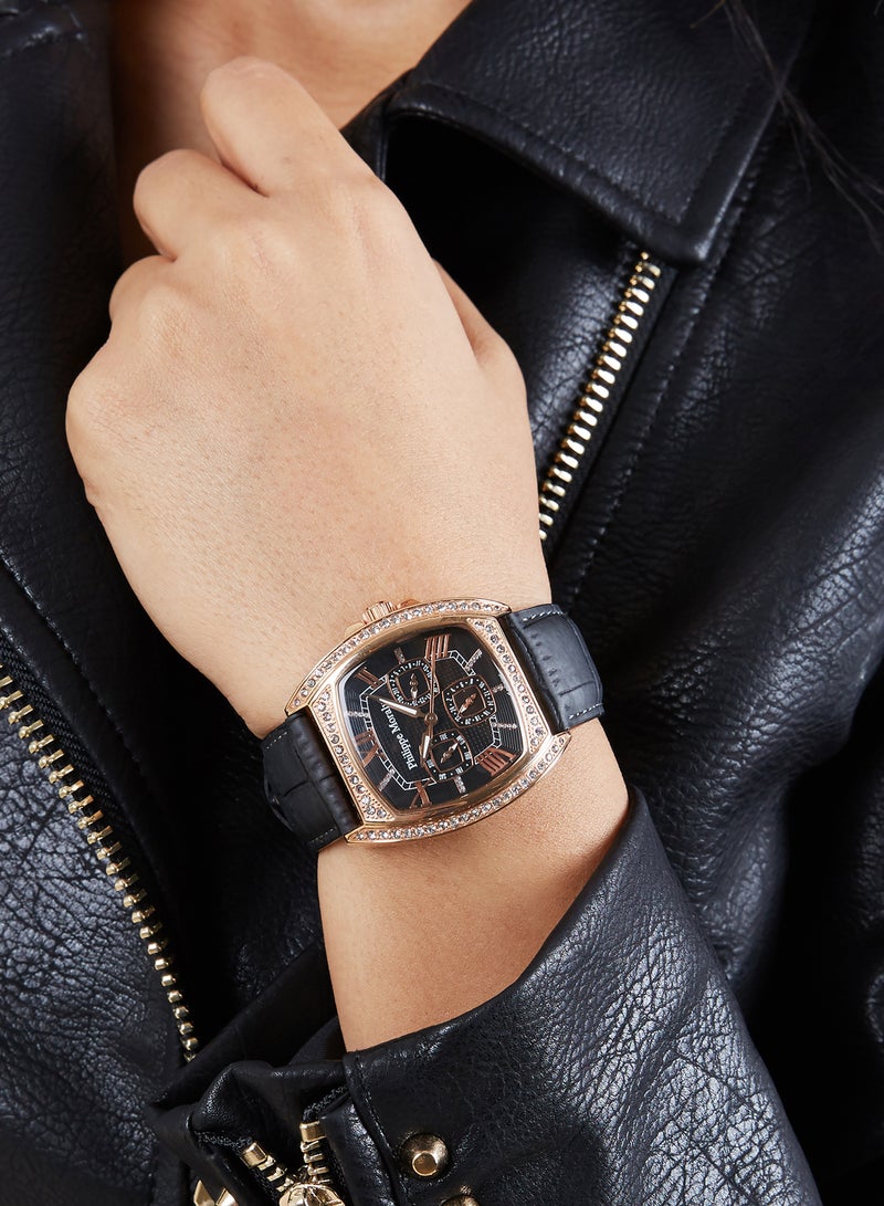 فيليب مورالي السويسرية ساعة يد بعقارب طراز LS1140RBB - 35 مم - أسود للنساء - Image 5