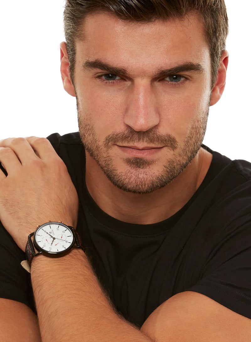 Geneval of Switzerland Men's Analog Wrist Watch GL1515BRWB - 40 mm - Black - Image 4