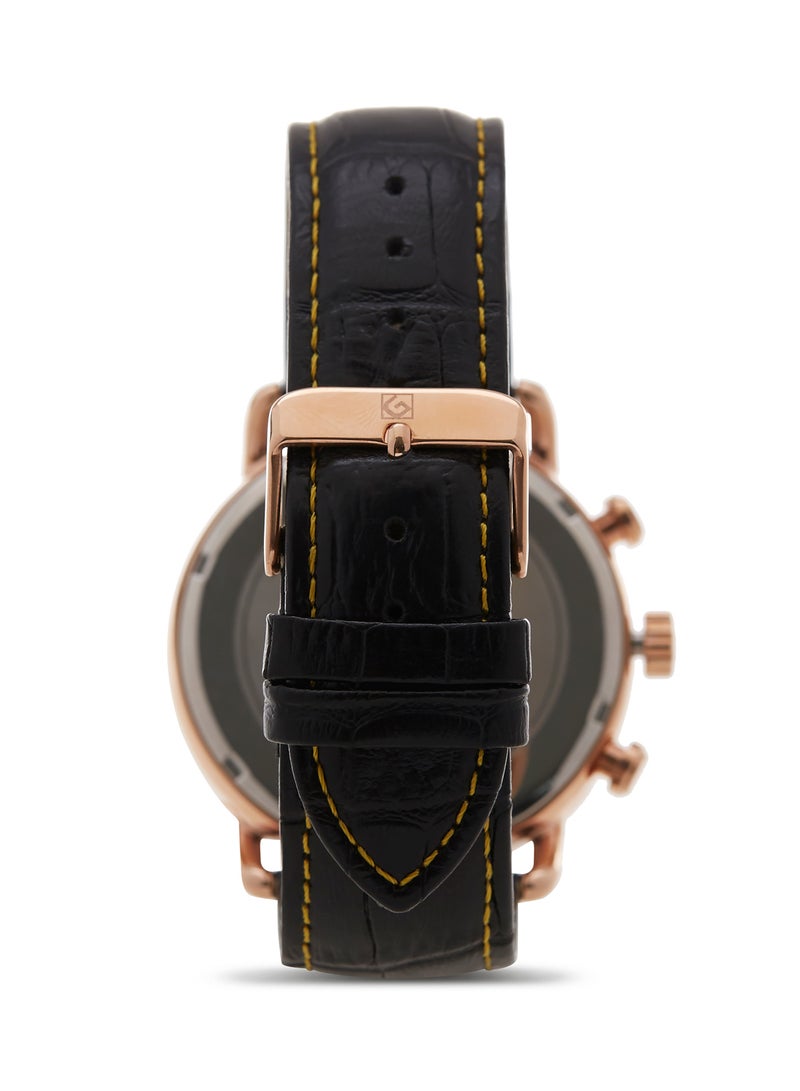 Geneval of Switzerland Men's Analog Watch GL1515RWB - 40 mm - Black - Image 2