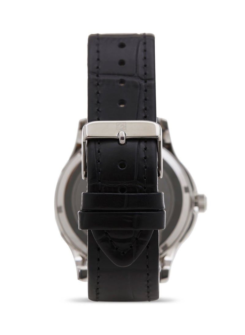 Geneval of Switzerland Men's Analog Watch GL1617WWB - 37 mm - Black  - Image 2