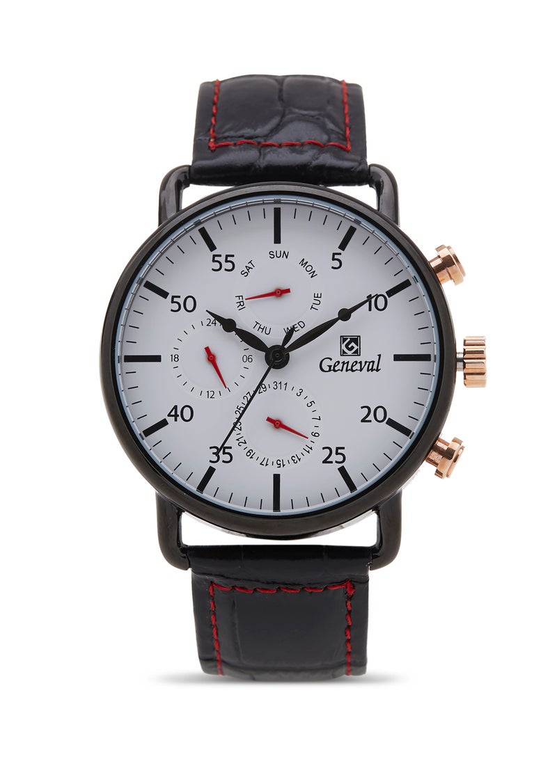 Geneval of Switzerland Men's Analog Wrist Watch GL1515BRWB - 40 mm - Black - Image 1