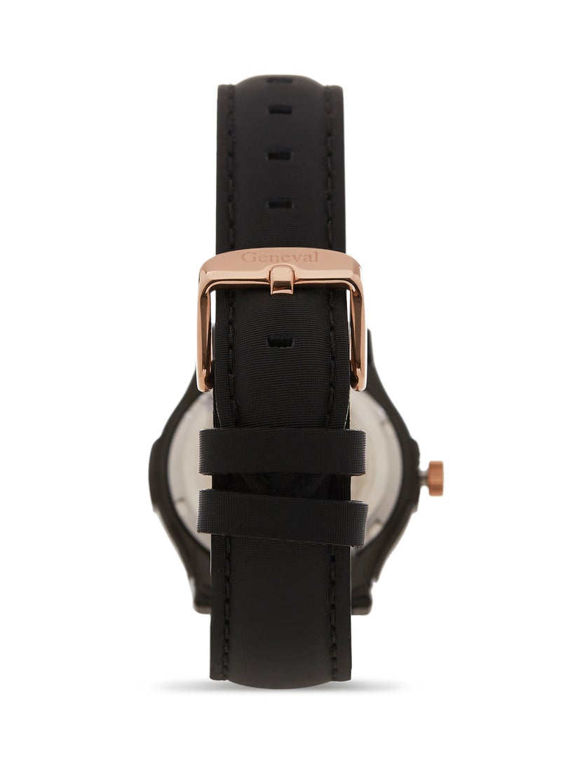 Geneval of Switzerland Women's Analog Watch GLS1612BRBB - 30 mm - Black  - Image 2