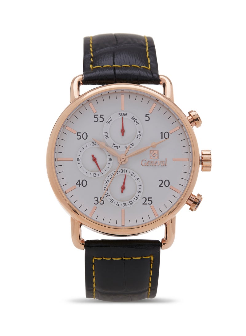 Geneval of Switzerland Men's Analog Watch GL1515RWB - 40 mm - Black - Image 1