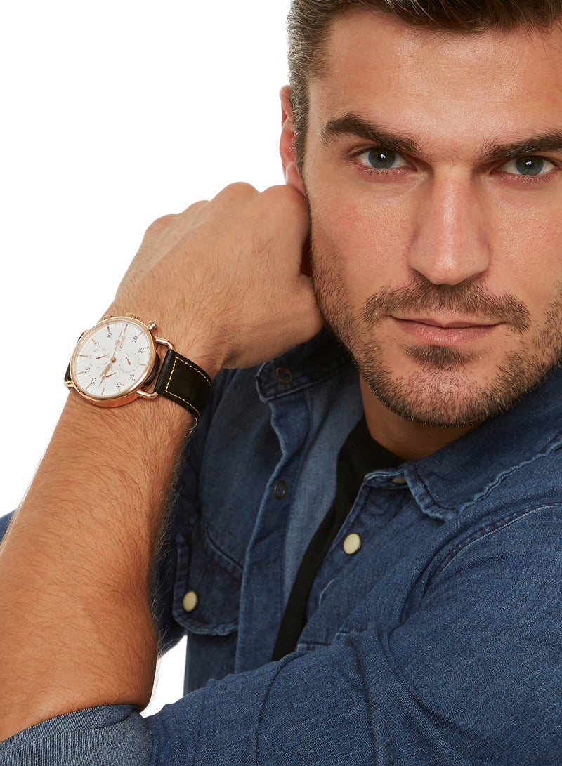 Geneval of Switzerland Men's Analog Watch GL1515RWB - 40 mm - Black - Image 4