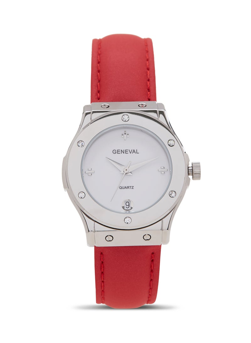 جينيفال من سويسرا ساعة يد بعقارب طراز GLS1612WWR - 33 ملم - لون أسود للنساء - Image 1