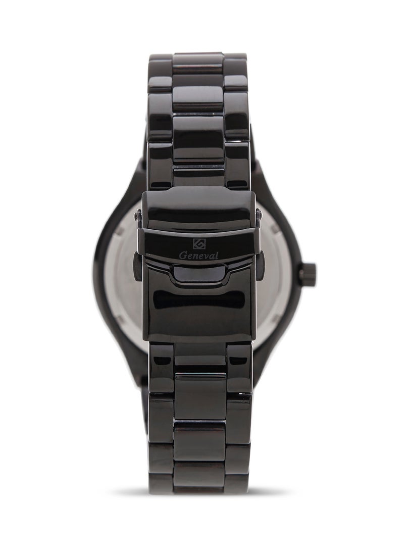 Geneval of Switzerland Men's Analog Wrist Watch GM121BB - 40 mm - Black  - Image 2