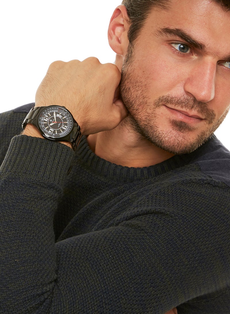 Geneval of Switzerland Men's Analog Wrist Watch GM121BB - 40 mm - Black  - Image 4
