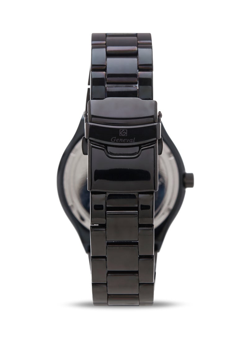 Geneval of Switzerland Men's Analog Wrist Watch GM121BW - 40 mm - Black  - Image 2