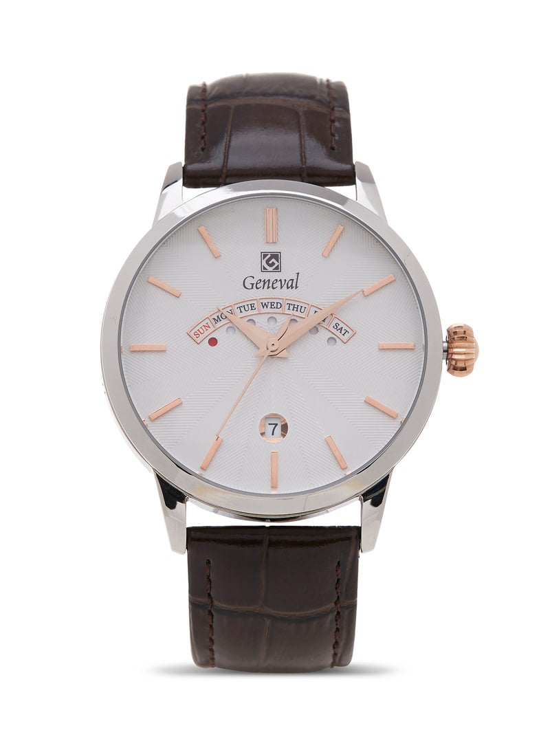 Geneval of Switzerland Men's Analog Wrist Watch GL1511CRWO - 38 mm - Black  - Image 1
