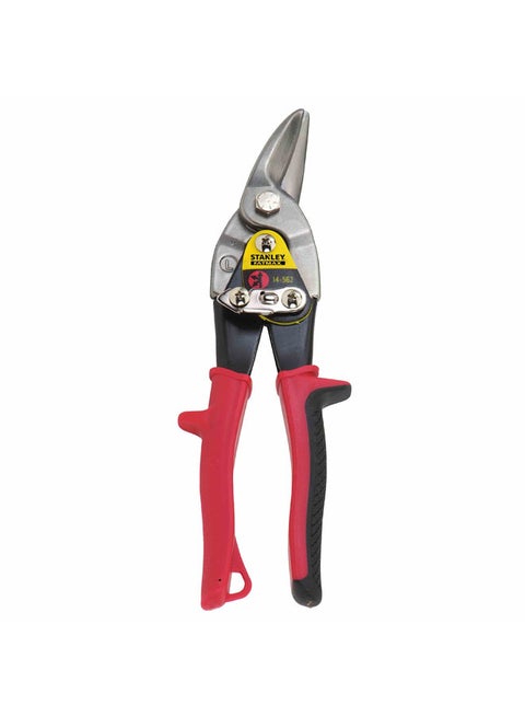 Left Curve Compound Action Aviation Snips Red/Black/Silver