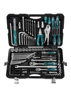 TOTAL 142-Piece Combination Tool Set Teal/Silver 56x10x39cm 