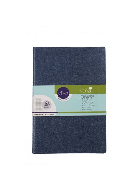 A5 Venzi Notebook Navy Blue