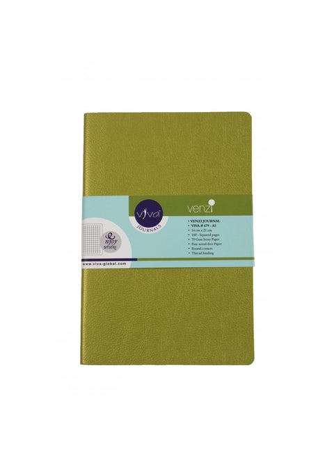 A5 Venzi Notebook Green