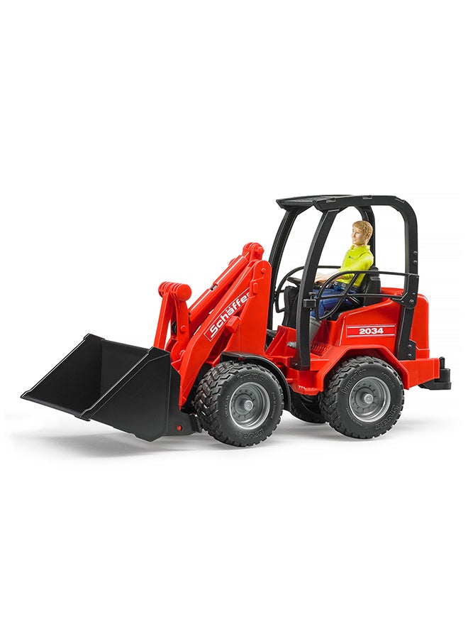 Bruder - Schaffer Compact Loader Red 29.5x9.6x15.7cm - Image 1